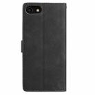 For iPhone SE 2022 / SE 2020 / 8 / 7 Skin Feel Embossed Feather Leather Phone Case(Black) - 3