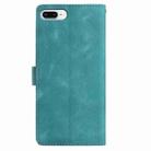 For iPhone 8 Plus / 7 Plus Skin Feel Embossed Feather Leather Phone Case(Green) - 3