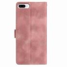 For iPhone 8 Plus / 7 Plus Skin Feel Embossed Feather Leather Phone Case(Pink) - 3