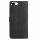For iPhone 8 Plus / 7 Plus Skin Feel Embossed Feather Leather Phone Case(Black) - 3
