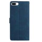 For iPhone 8 Plus / 7 Plus Skin Feel Embossed Feather Leather Phone Case(Dark Blue) - 3