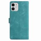 For iPhone 11 Skin Feel Embossed Feather Leather Phone Case(Green) - 3