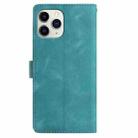 For iPhone 11 Pro Skin Feel Embossed Feather Leather Phone Case(Green) - 3