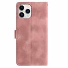 For iPhone 11 Pro Skin Feel Embossed Feather Leather Phone Case(Pink) - 3