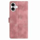 For iPhone 17 Skin Feel Embossed Feather Leather Phone Case(Pink) - 3