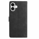 For iPhone 17 Skin Feel Embossed Feather Leather Phone Case(Black) - 3
