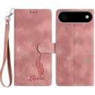 For iPhone 17 Air Skin Feel Embossed Feather Leather Phone Case(Pink) - 1