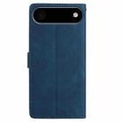 For iPhone 17 Air Skin Feel Embossed Feather Leather Phone Case(Dark Blue) - 3