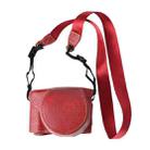 For FUJIFILM X-M5 Retro Litchi Texture Leather Full Body Camera Case Bag with Strap(Red) - 1