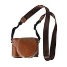 For FUJIFILM X-M5 Retro Litchi Texture Leather Full Body Camera Case Bag with Strap(Coffee) - 1