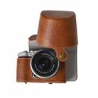 For FUJIFILM X-M5 Retro Litchi Texture Leather Full Body Camera Case Bag with Strap(Coffee) - 3