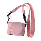 For FUJIFILM X-M5 Retro Litchi Texture Leather Full Body Camera Case Bag with Strap(Pink) - 1