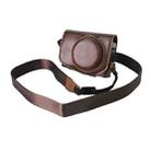 For Canon G7 X Mark III / G7X3 Retro Pull Up Leather Full Body Camera Case Bag with Strap(Coffee) - 1