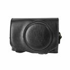 For Canon PowerShot SX740 HS Retro Pull Up Leather Full Body Camera Case Bag with Strap(Black) - 1