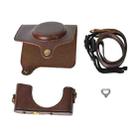 For Canon PowerShot SX740 HS Retro Pull Up Leather Full Body Camera Case Bag with Strap(Coffee) - 2