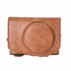 For Canon PowerShot SX740 HS Retro Pull Up Leather Full Body Camera Case Bag with Strap(Brown) - 1