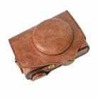 For Canon PowerShot SX740 HS Retro Pull Up Leather Full Body Camera Case Bag with Strap(Brown) - 3