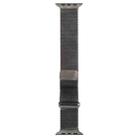 For Apple Watch 46mm / 49mm / 45mm / 44mm Double-section Magnetic Milanese Steel Watch Band(Titanium Color) - 3