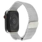 For Apple Watch 46mm / 49mm / 45mm / 44mm Double-section Magnetic Milanese Steel Watch Band(Silver) - 2