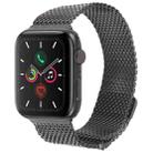 For Apple Watch 42mm / 41mm / 40mm / 38mm Double-section Magnetic Milanese Steel Watch Band(Black) - 1