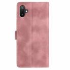 For Samsung Galaxy F06 5G Skin Feel Embossed Feather Leather Phone Case(Pink) - 3