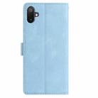 For Samsung Galaxy F06 5G Skin Feel Embossed Feather Leather Phone Case(Light Blue) - 3
