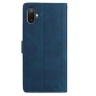 For Samsung Galaxy F06 5G Skin Feel Embossed Feather Leather Phone Case(Dark Blue) - 3