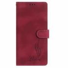 For Samsung Galaxy F06 5G Skin Feel Embossed Feather Leather Phone Case(Red) - 2