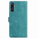 For Samsung Galaxy F16 5G Skin Feel Embossed Feather Leather Phone Case(Green) - 3