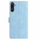 For Samsung Galaxy F16 5G Skin Feel Embossed Feather Leather Phone Case(Light Blue) - 3