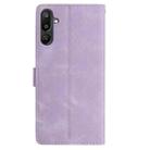 For Samsung Galaxy F16 5G Skin Feel Embossed Feather Leather Phone Case(Purple) - 3