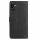 For Samsung Galaxy F16 5G Skin Feel Embossed Feather Leather Phone Case(Black) - 3
