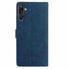 For Samsung Galaxy F16 5G Skin Feel Embossed Feather Leather Phone Case(Dark Blue) - 3