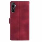 For Samsung Galaxy F16 5G Skin Feel Embossed Feather Leather Phone Case(Red) - 3