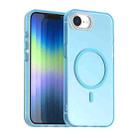 For iPhone 16e Candy Diamond Magsafe Frosted PC Hybrid TPU Phone Case(Blue) - 1