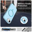 For iPhone 16e Candy Diamond Magsafe Frosted PC Hybrid TPU Phone Case(Blue) - 2