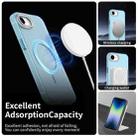 For iPhone 16e Candy Diamond Magsafe Frosted PC Hybrid TPU Phone Case(Blue) - 3