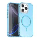 For iPhone 16 Pro Candy Diamond Magsafe Frosted PC Hybrid TPU Phone Case(Blue) - 1