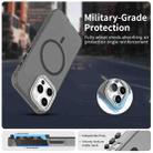 For iPhone 15 Pro Max Candy Diamond Magsafe Frosted PC Hybrid TPU Phone Case(Black) - 2