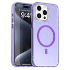 For iPhone 15 Pro Max Candy Diamond Magsafe Frosted PC Hybrid TPU Phone Case(Purple) - 1