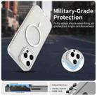 For iPhone 15 Pro Candy Diamond Magsafe Frosted PC Hybrid TPU Phone Case(White) - 2