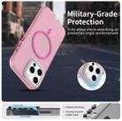 For iPhone 15 Pro Candy Diamond Magsafe Frosted PC Hybrid TPU Phone Case(Red) - 2