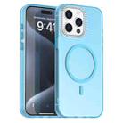 For iPhone 15 Pro Candy Diamond Magsafe Frosted PC Hybrid TPU Phone Case(Blue) - 1