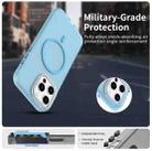 For iPhone 15 Pro Candy Diamond Magsafe Frosted PC Hybrid TPU Phone Case(Blue) - 2