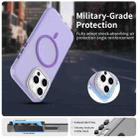 For iPhone 15 Pro Candy Diamond Magsafe Frosted PC Hybrid TPU Phone Case(Purple) - 2