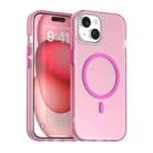 For iPhone 15 Plus Candy Diamond Magsafe Frosted PC Hybrid TPU Phone Case(Red) - 1