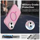 For iPhone 15 Plus Candy Diamond Magsafe Frosted PC Hybrid TPU Phone Case(Red) - 2