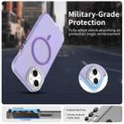 For iPhone 15 Plus Candy Diamond Magsafe Frosted PC Hybrid TPU Phone Case(Purple) - 2