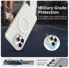 For iPhone 14 Pro Max Candy Diamond Magsafe Frosted PC Hybrid TPU Phone Case(White) - 2