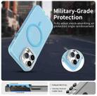 For iPhone 14 Pro Max Candy Diamond Magsafe Frosted PC Hybrid TPU Phone Case(Blue) - 2